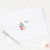鮮やかなクリスマス商品ステッカー スクエアシール (封筒)