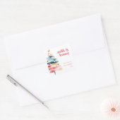 鮮やかなクリスマス商品ステッカー スクエアシール (封筒)