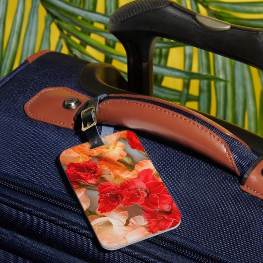 鮮やかなグラジオラスの花 ラゲッジタグ (正面インサイチュ1)