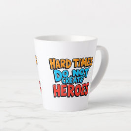 鮮やかなグラデーションのタイポグラフィ Heroes  カフェラテマグ