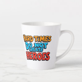 鮮やかなグラデーションのタイポグラフィ Heroes  カフェラテマグ