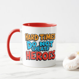 鮮やかなグラデーションのタイポグラフィ Heroes  マグカップ