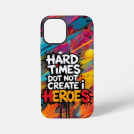 鮮やかなグラデーションのタイポグラフィ Heroes  iPhone 12 Miniケース