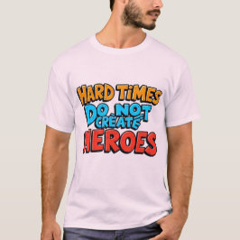 鮮やかなグラデーションのタイポグラフィ Heroes  Tシャツ