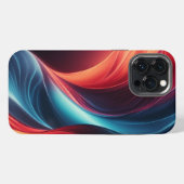 鮮やかなグラデーションの波 iPhoneケース (裏面横)