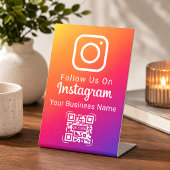 鮮やかなグラデーション ソーシャルメディア Instagram フォロー 台座サイン