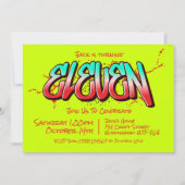 鮮やかなグラフィティ11歳の招待状 招待状 (正面)