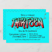 鮮やかなグラフィティ13歳の招待状 招待状 (正面/裏面)