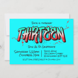 鮮やかなグラフィティ13歳の招待状 招待状