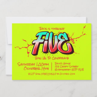 鮮やかなグラフィティ5の招待状 招待状