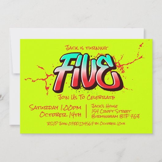 鮮やかなグラフィティ5の招待状 招待状 (正面)