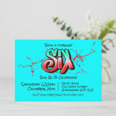 鮮やかなグラフィティ6歳の招待状 招待状 (スタンド正面)