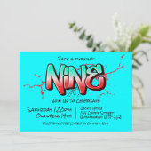 鮮やかなグラフィティ9歳の招待状 招待状 (スタンド正面)