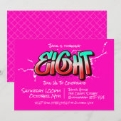 鮮やかなグラフィティ・エイトの招待状 招待状 (正面/裏面)