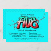 鮮やかなグラフィティ　ファイブ　招待 招待状 (正面/裏面)