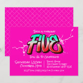 鮮やかなグラフィティ　ファイブ　招待 招待状 (正面/裏面)