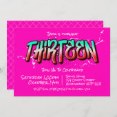 鮮やかなグラフィティ 13歳の招待状 招待状 (正面/裏面)