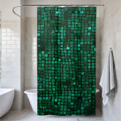 鮮やかなグリーンのスパンコールシャワーカーテン シャワーカーテン