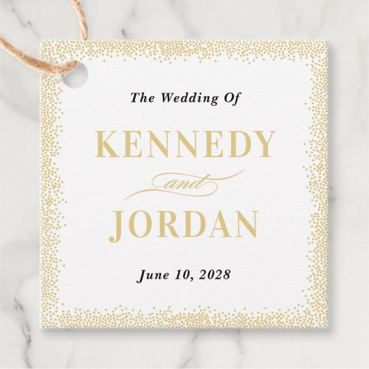 鮮やかなグロー編集可能カラーメッセージカード フェイバータグ (正面)