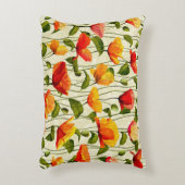 鮮やかなケシ アクセントクッション (正面(垂直))