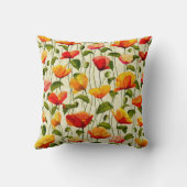 鮮やかなケシ クッション (裏面)