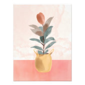 鮮やかなゴムの木をセラミックポットに フォトプリント (正面)