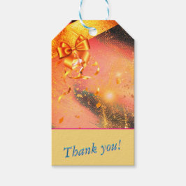 鮮やかなゴールドのカスタムギフトタグ ギフトタグ