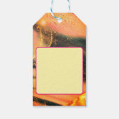 鮮やかなゴールドのカスタムギフトタグ ギフトタグ (裏面)