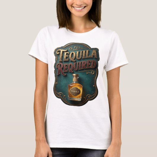 鮮やかなゴールドのテキーラ必須Tシャツ Tシャツ (正面)
