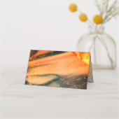 鮮やかなゴールドのテーブルプレイスカード プレイスカード (裏面)