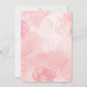 鮮やかなゴールドの花モチーフのエンゲージメントパーティー 招待状 (裏面)