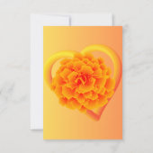 鮮やかなサフランレモンイエローのRSVPカード 出欠カード (裏面)