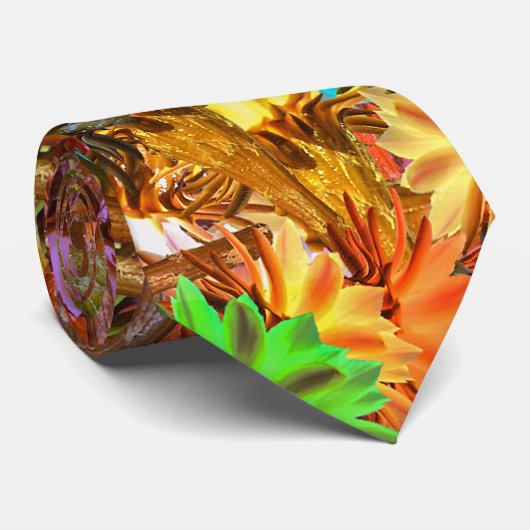 鮮やかなサボテンチャームデザインパターン ネクタイ (ロール)