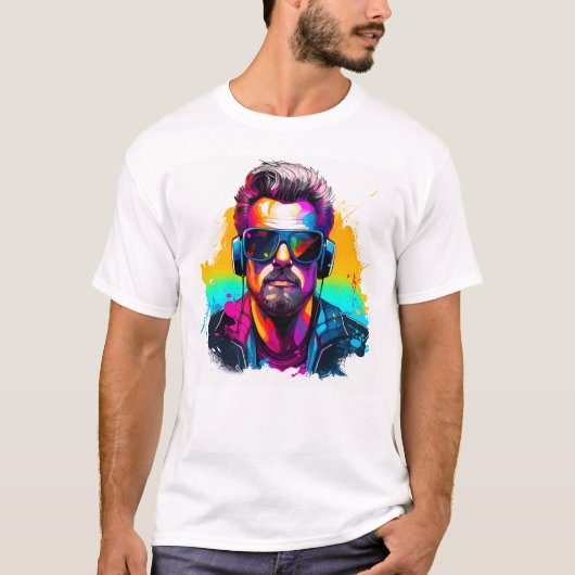 鮮やかなサングラス Tシャツ (正面)