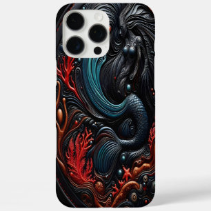鮮やかなサンゴと海のテクスチャーの中の人魚 iPhone 16 PRO MAXケース