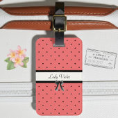 鮮やかなサンセットコーラル サマー シック ラゲージ タグ