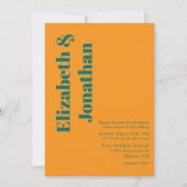 鮮やかなサンライズ ミニマル ミックス＆マッチ ウェディング 招待状 (正面)