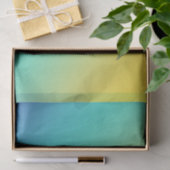 鮮やかなシックなアクアブルーイエローグラデーシグラデーションョン 薄葉紙 (ギフト)