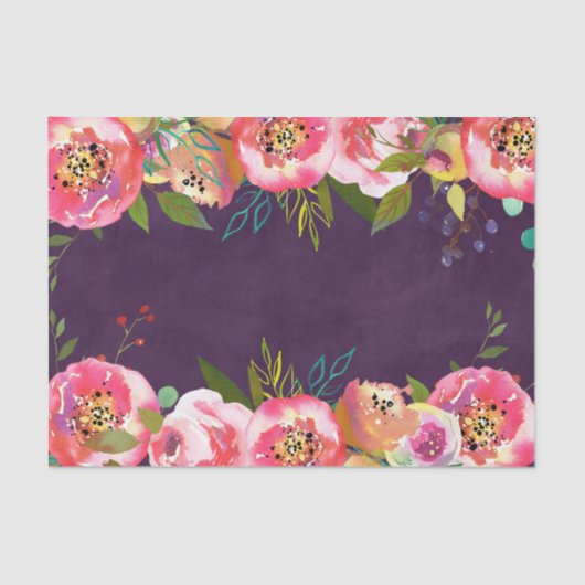 鮮やかなシックなカラー編集可能結婚ズ 薄葉紙 (正面)