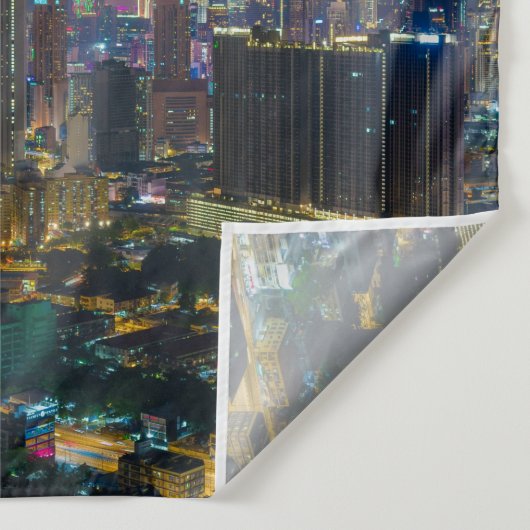 鮮やかなシティスケープの写真 タペストリー (詳細)