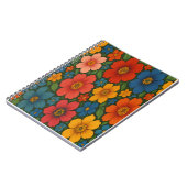 鮮やかなシームレスなワイルドフラワーパターン ノートブック (左側)