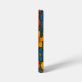 鮮やかなシームレスなワイルドフラワーパターン iPhoneケース (左側面)