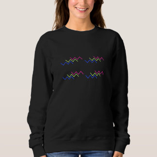 鮮やかなジグザグ エネルギーパターン Tシャツ