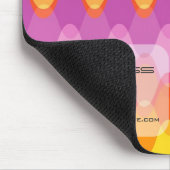 鮮やかなジグザグ マゼンタ波 モダン抽象パターン マウスパッド (コーナー)