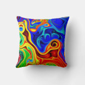 鮮やかなスタイルパターン クッション (裏面)