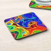 鮮やかなスタイルパターン コースター (左側)