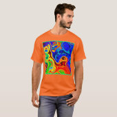 鮮やかなスタイルパターン Tシャツ (正面フル)