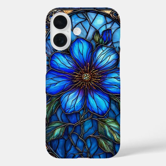 鮮やかなステンドグラスの花 Case-Mate iPhoneケース (裏面)