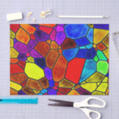 鮮やかなステンドグラス デコパージュ ティッシュペーパー 薄葉紙 (クラフト)