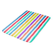 鮮やかなストライプアートカラーの手ポップ・アートの描き バスマット (アングル)